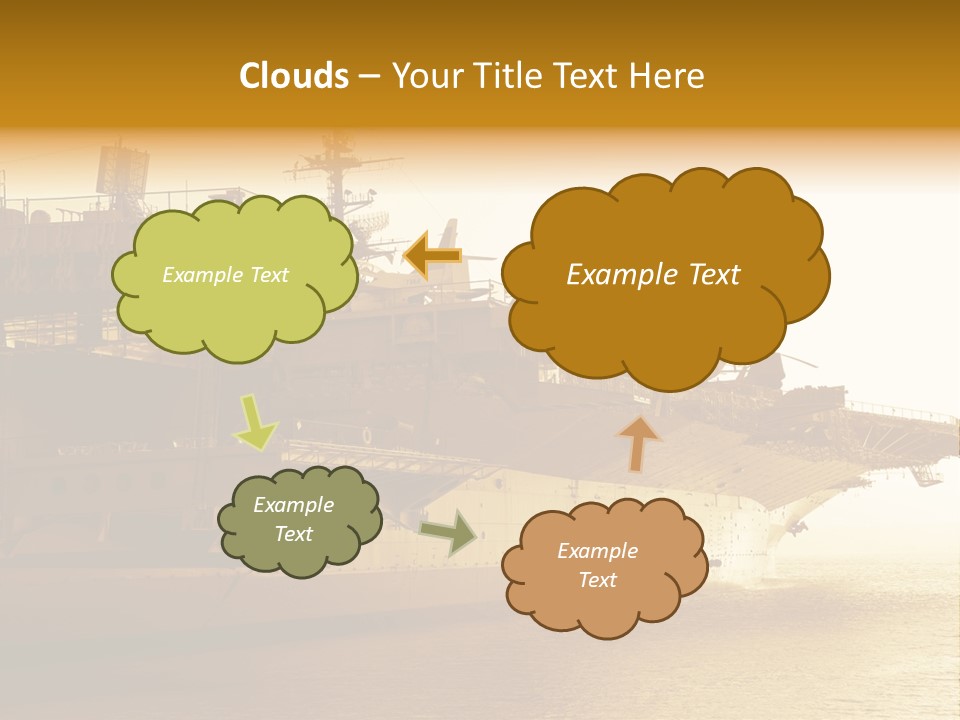 Uss Aircraft Military Ship PowerPoint Template