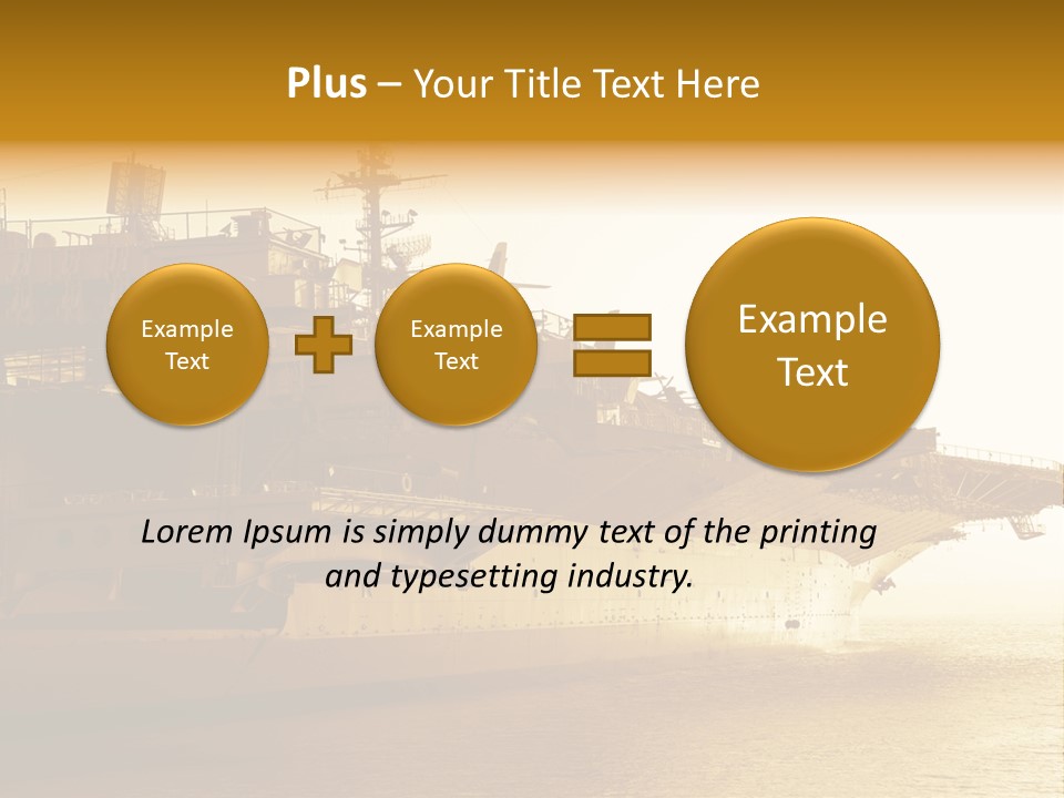 Uss Aircraft Military Ship PowerPoint Template