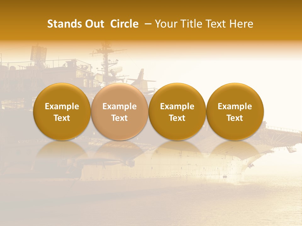 Uss Aircraft Military Ship PowerPoint Template
