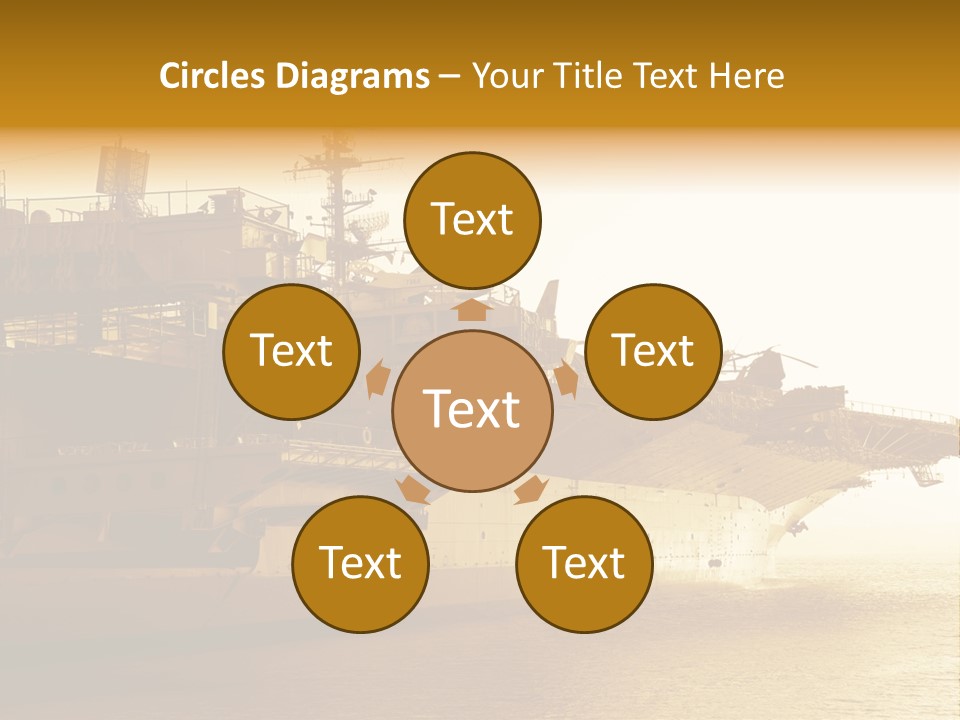 Uss Aircraft Military Ship PowerPoint Template