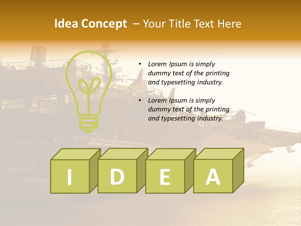 Uss Aircraft Military Ship PowerPoint Template