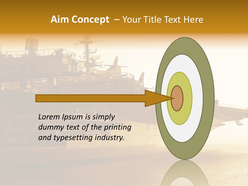 Uss Aircraft Military Ship PowerPoint Template