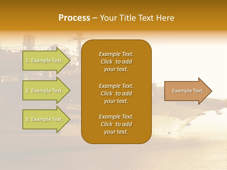 Uss Aircraft Military Ship PowerPoint Template