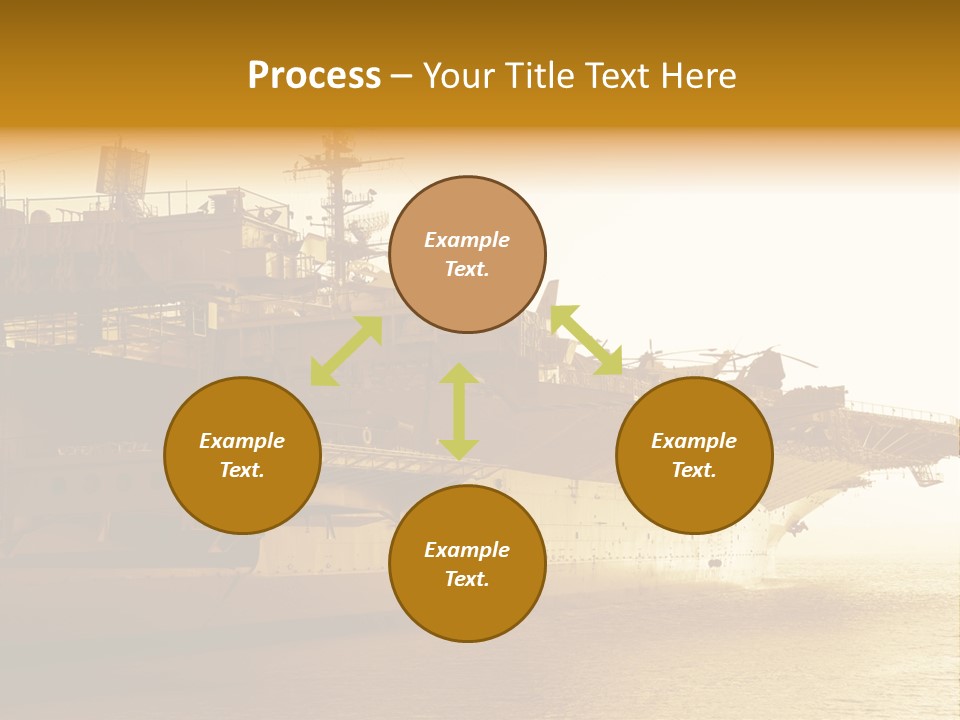 Uss Aircraft Military Ship PowerPoint Template