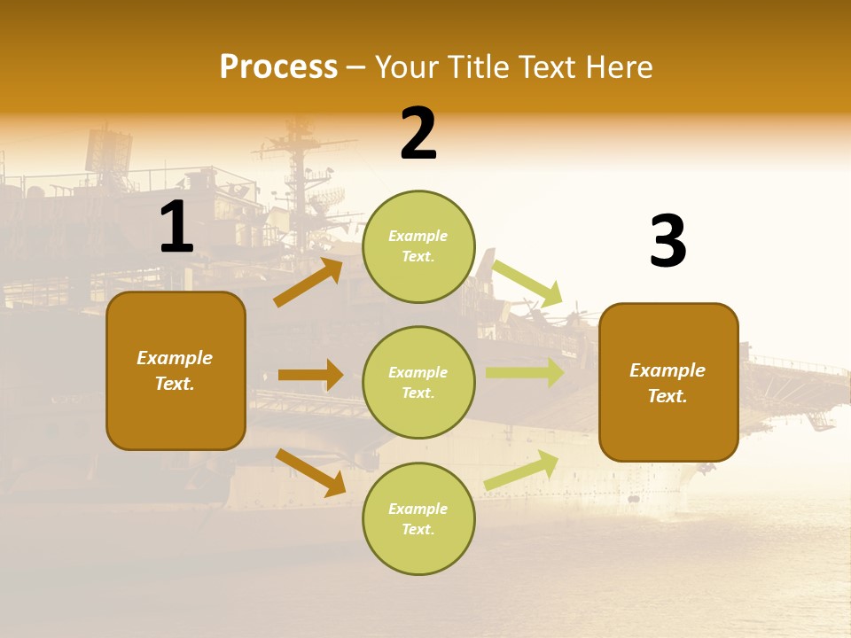 Uss Aircraft Military Ship PowerPoint Template