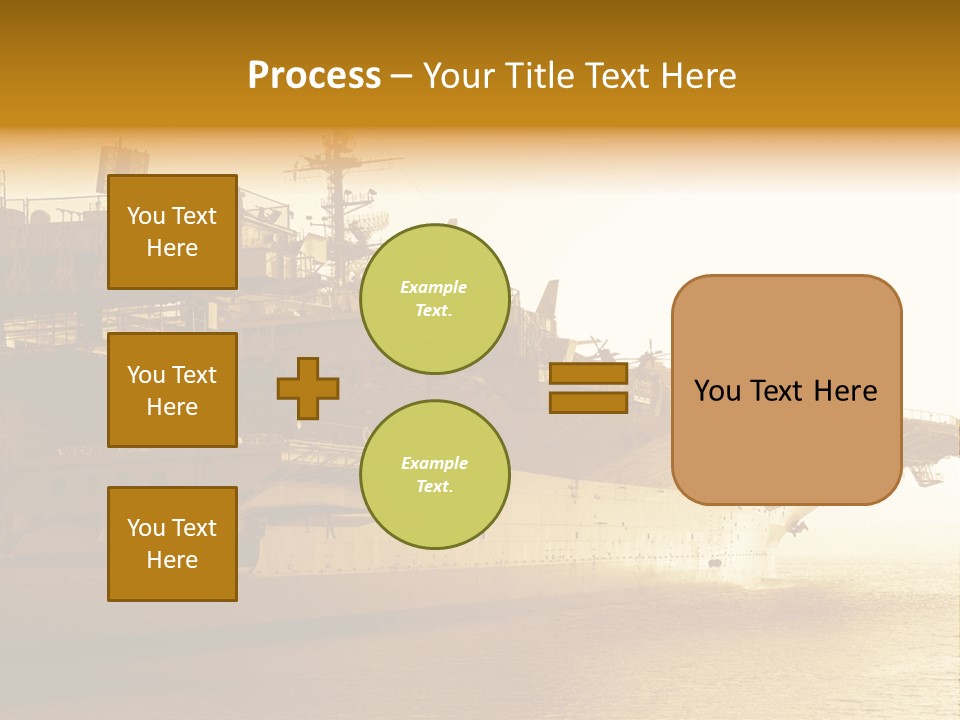 Uss Aircraft Military Ship PowerPoint Template