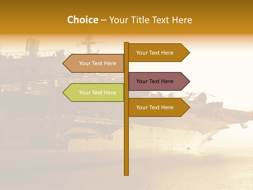 Uss Aircraft Military Ship PowerPoint Template