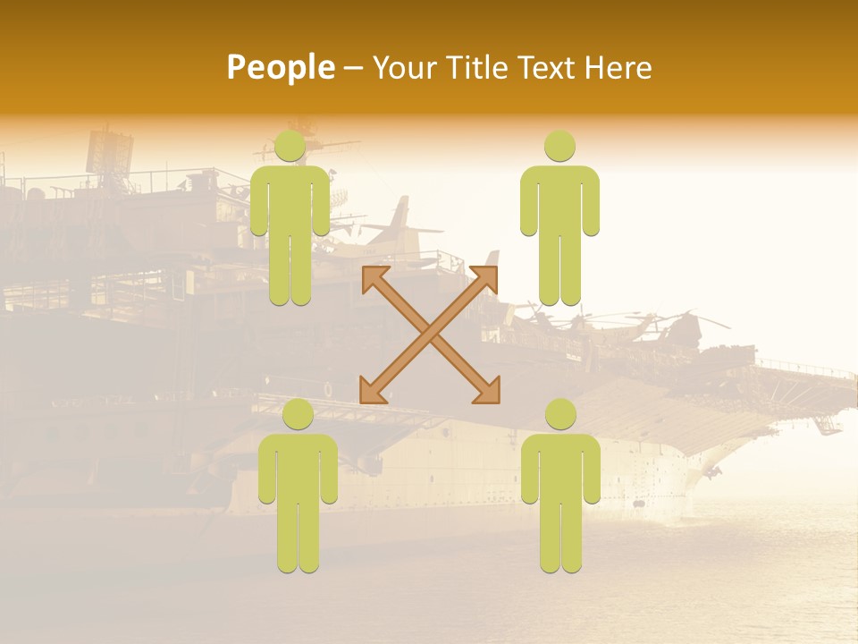 Uss Aircraft Military Ship PowerPoint Template