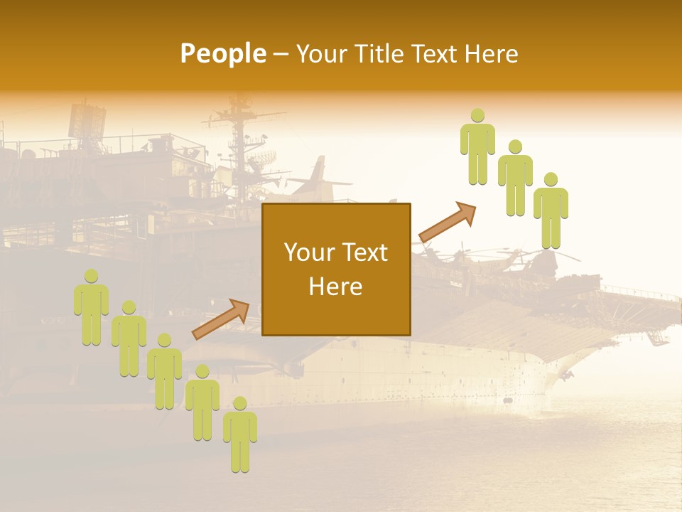 Uss Aircraft Military Ship PowerPoint Template