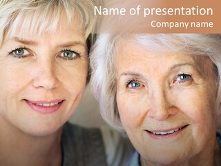 People White Hair Caucasian PowerPoint Template