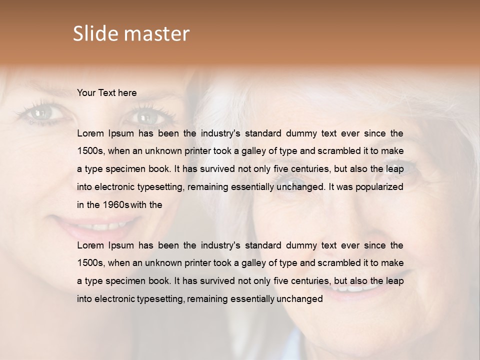 People White Hair Caucasian PowerPoint Template