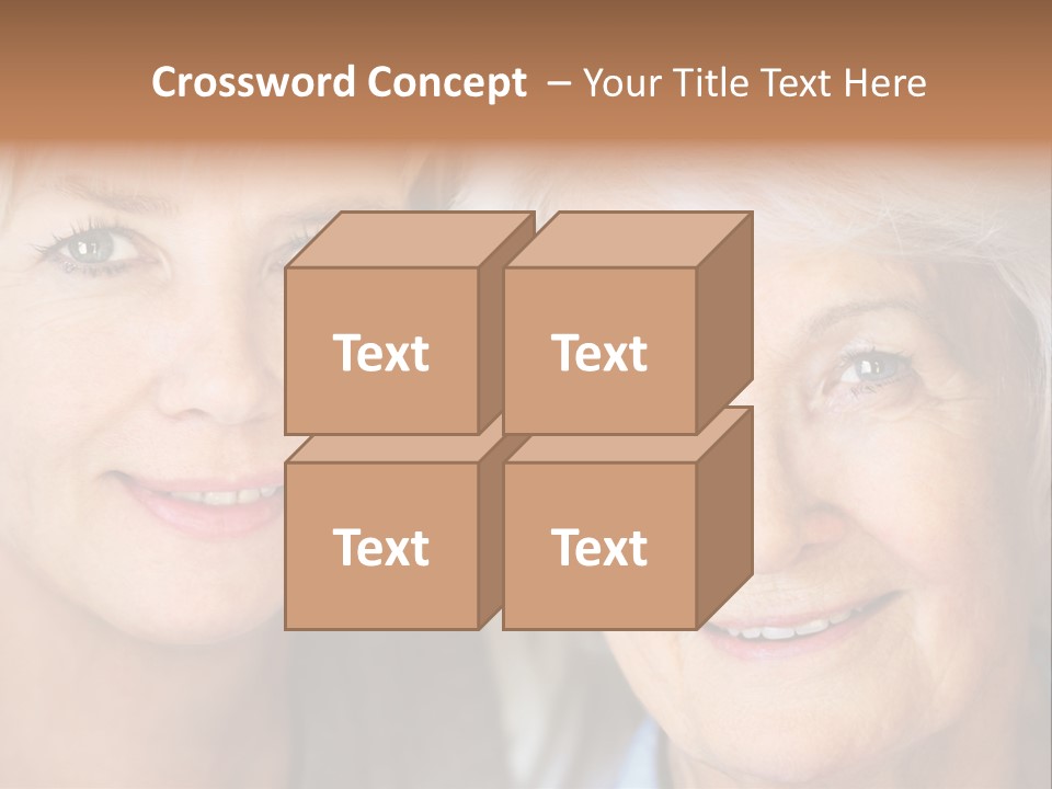 People White Hair Caucasian PowerPoint Template