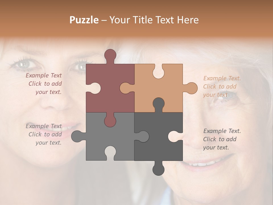 People White Hair Caucasian PowerPoint Template