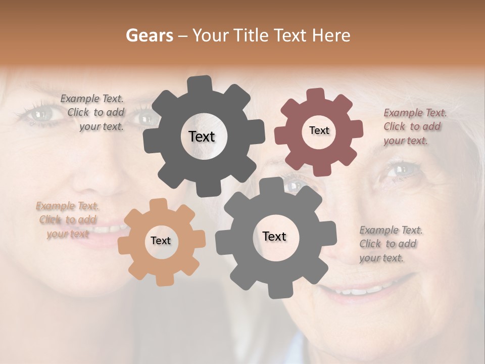 People White Hair Caucasian PowerPoint Template