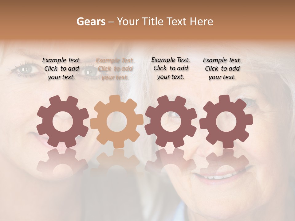 People White Hair Caucasian PowerPoint Template