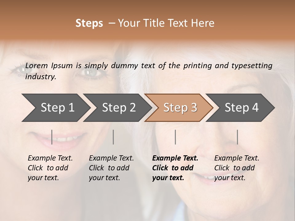 People White Hair Caucasian PowerPoint Template