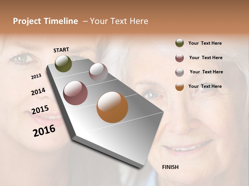 People White Hair Caucasian PowerPoint Template