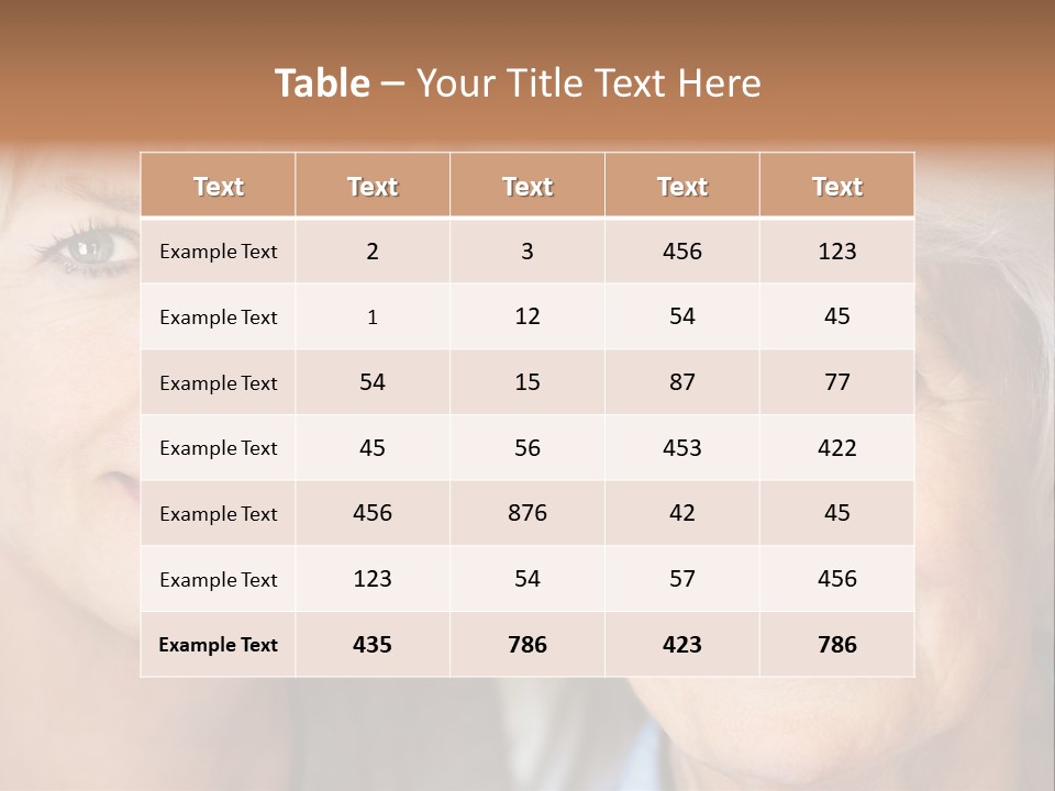 People White Hair Caucasian PowerPoint Template