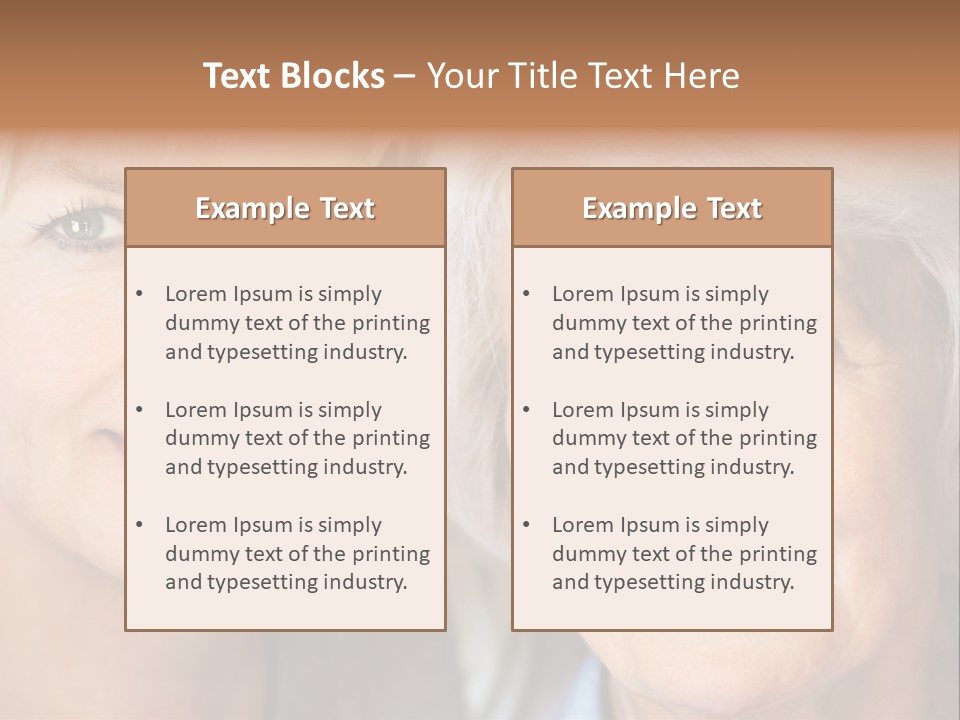 People White Hair Caucasian PowerPoint Template