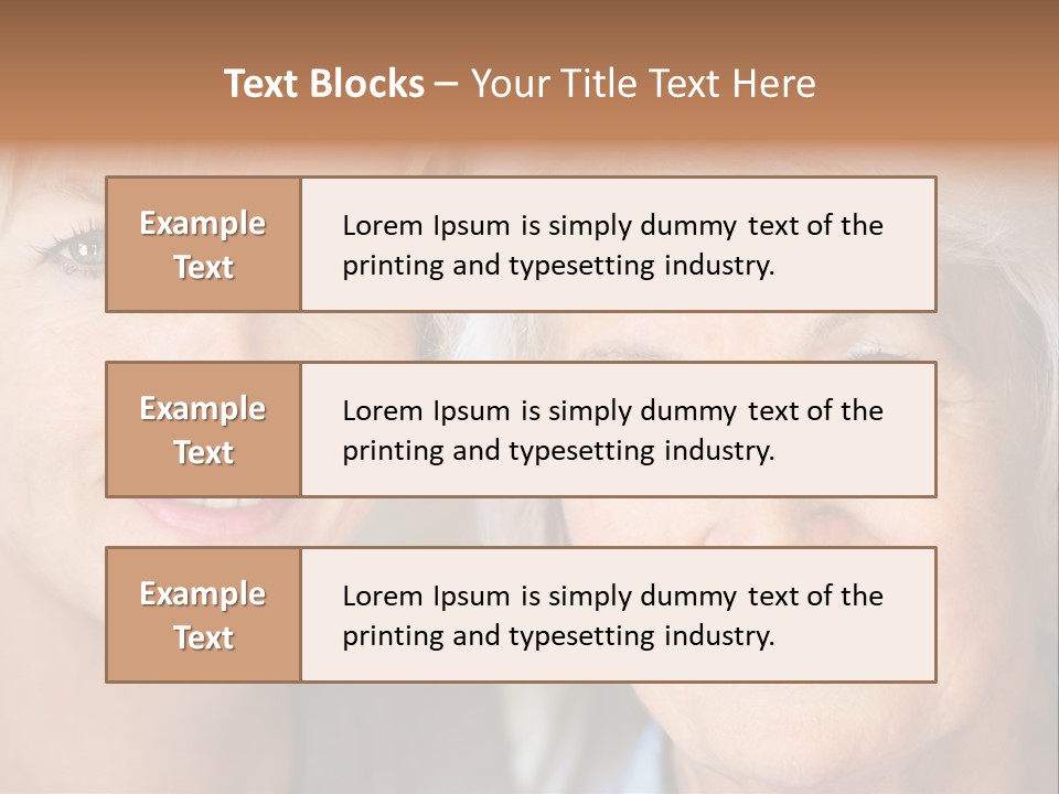 People White Hair Caucasian PowerPoint Template