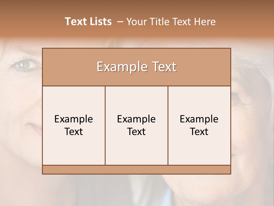 People White Hair Caucasian PowerPoint Template