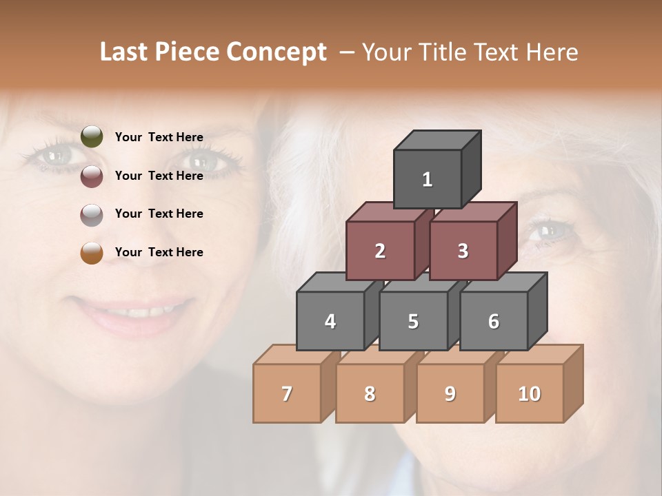 People White Hair Caucasian PowerPoint Template