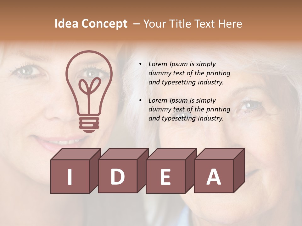 People White Hair Caucasian PowerPoint Template