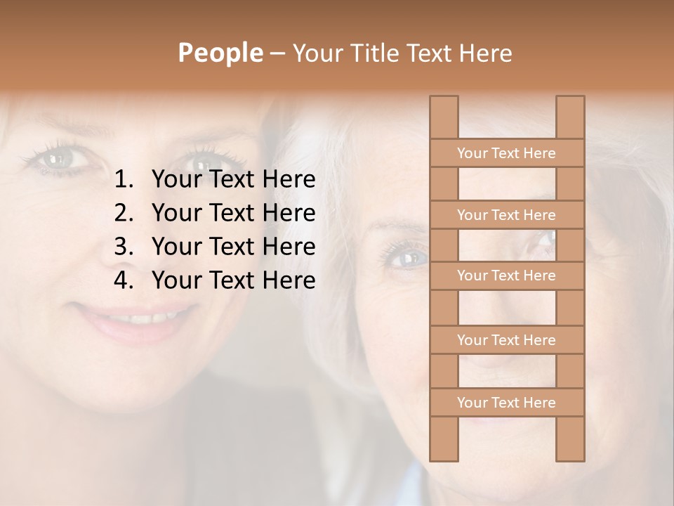 People White Hair Caucasian PowerPoint Template