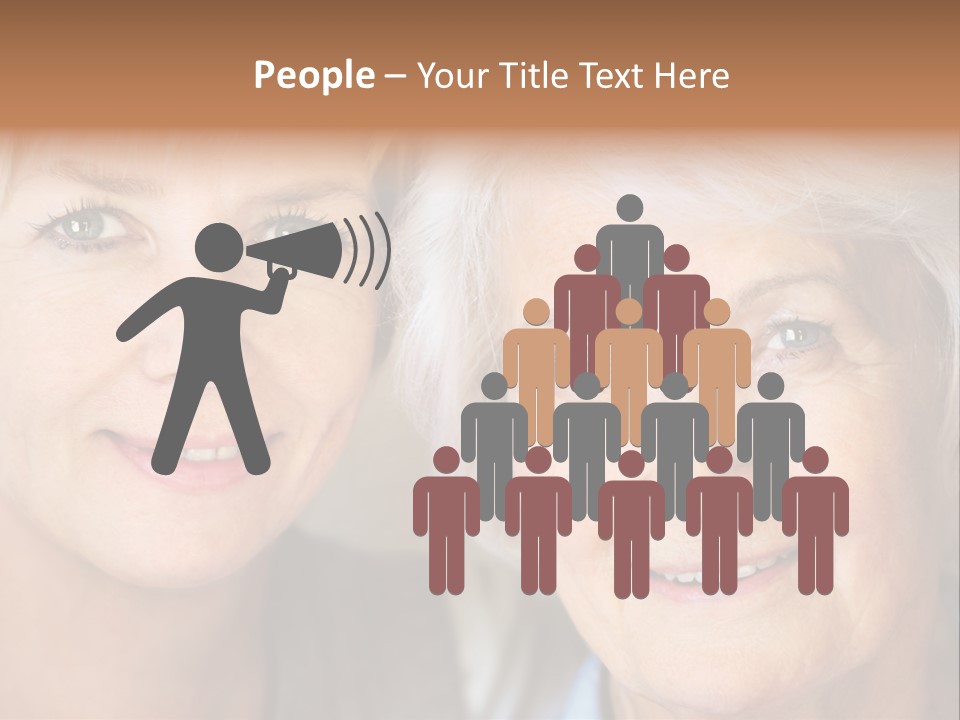 People White Hair Caucasian PowerPoint Template
