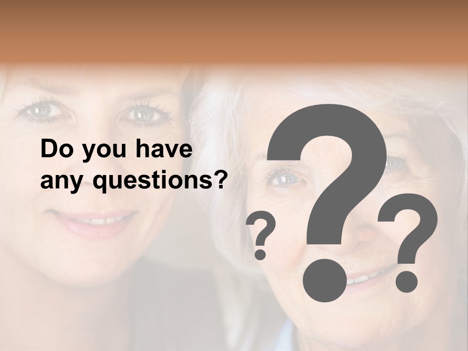 People White Hair Caucasian PowerPoint Template