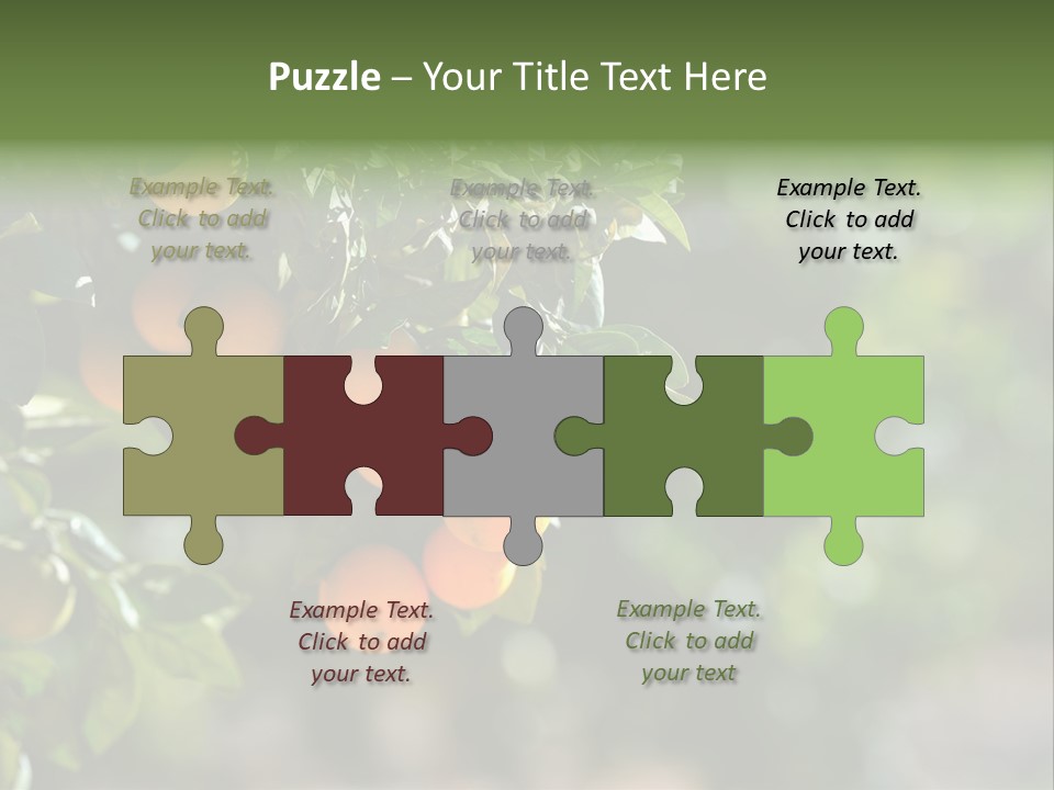 Orange Sweet Leaves PowerPoint Template