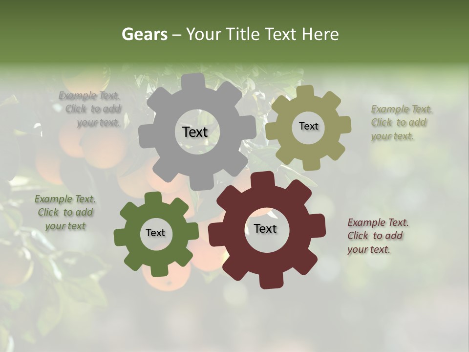 Orange Sweet Leaves PowerPoint Template