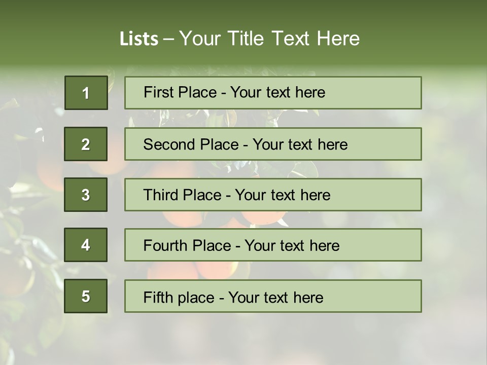 Orange Sweet Leaves PowerPoint Template