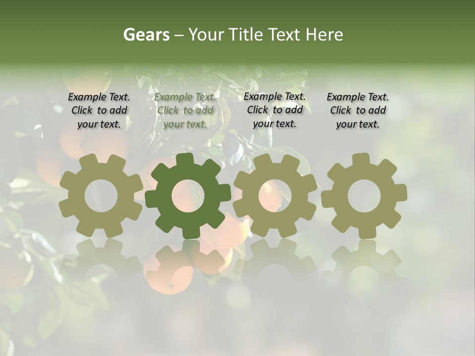 Orange Sweet Leaves PowerPoint Template