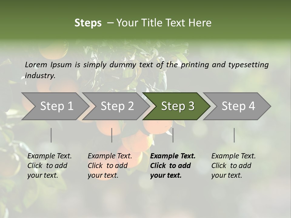 Orange Sweet Leaves PowerPoint Template