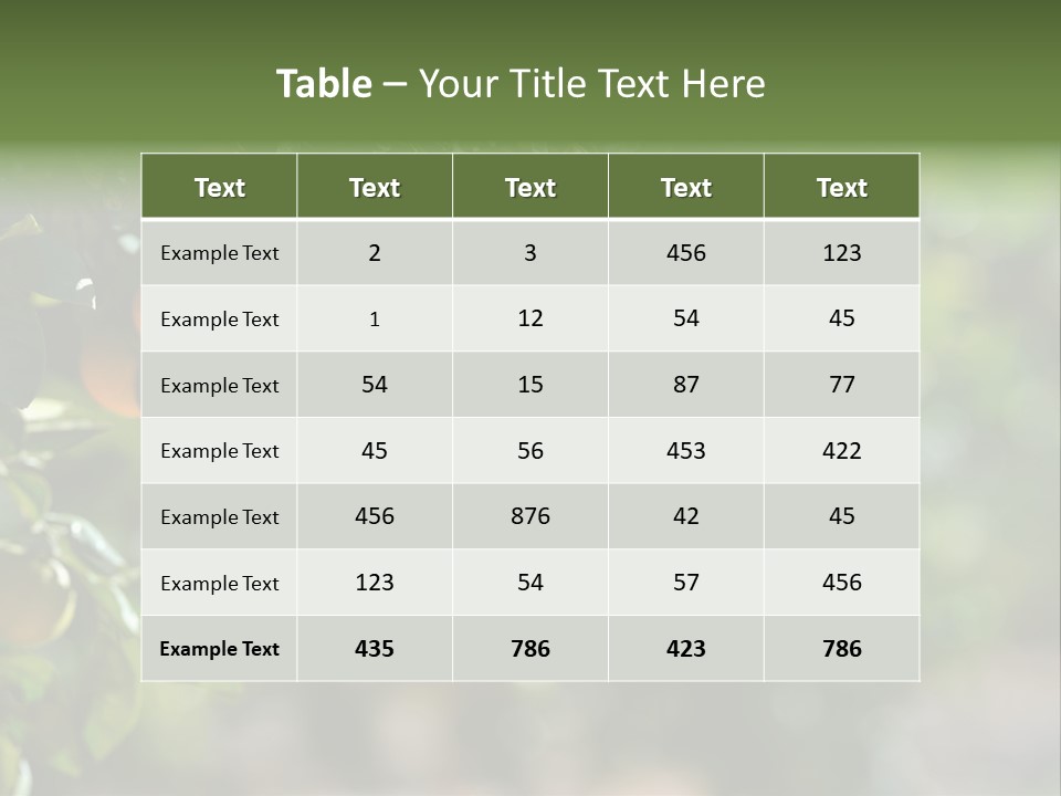 Orange Sweet Leaves PowerPoint Template