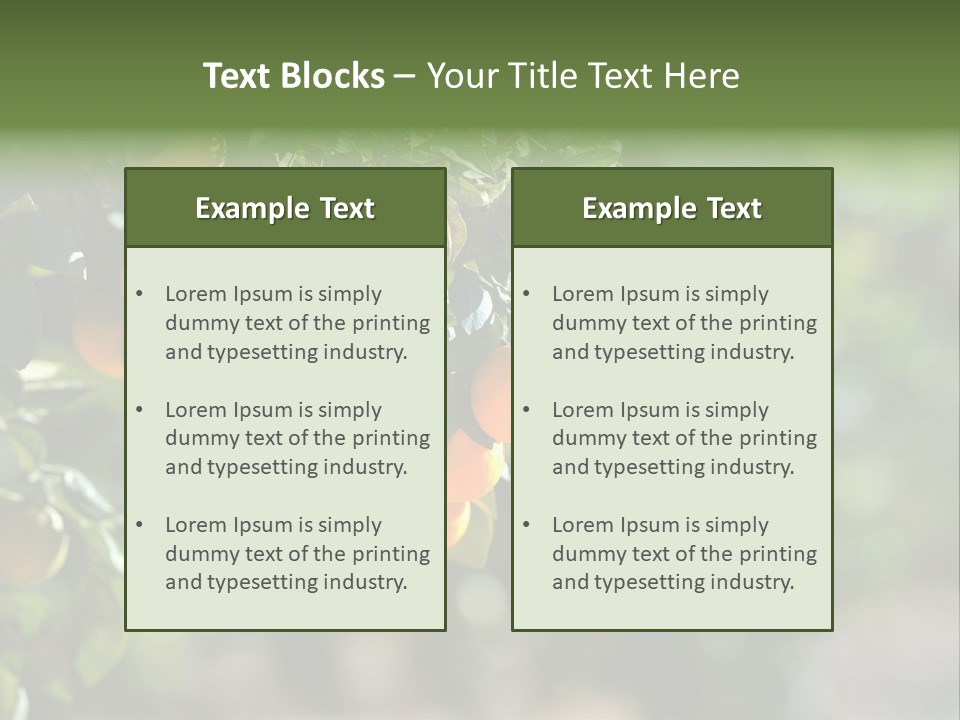 Orange Sweet Leaves PowerPoint Template