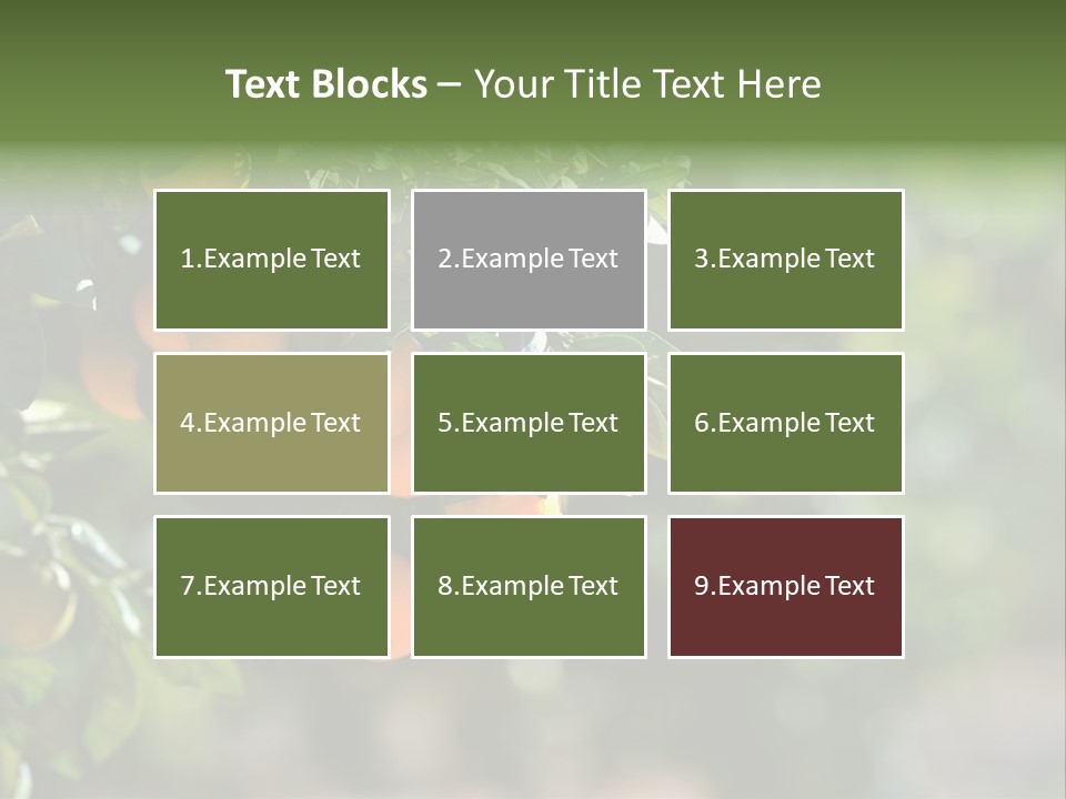 Orange Sweet Leaves PowerPoint Template