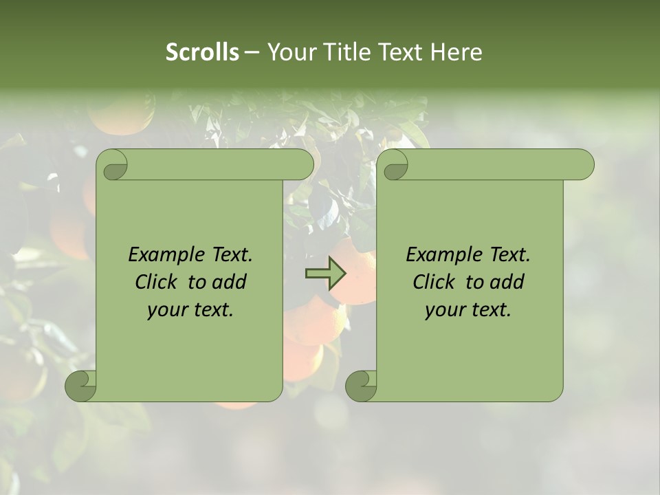 Orange Sweet Leaves PowerPoint Template
