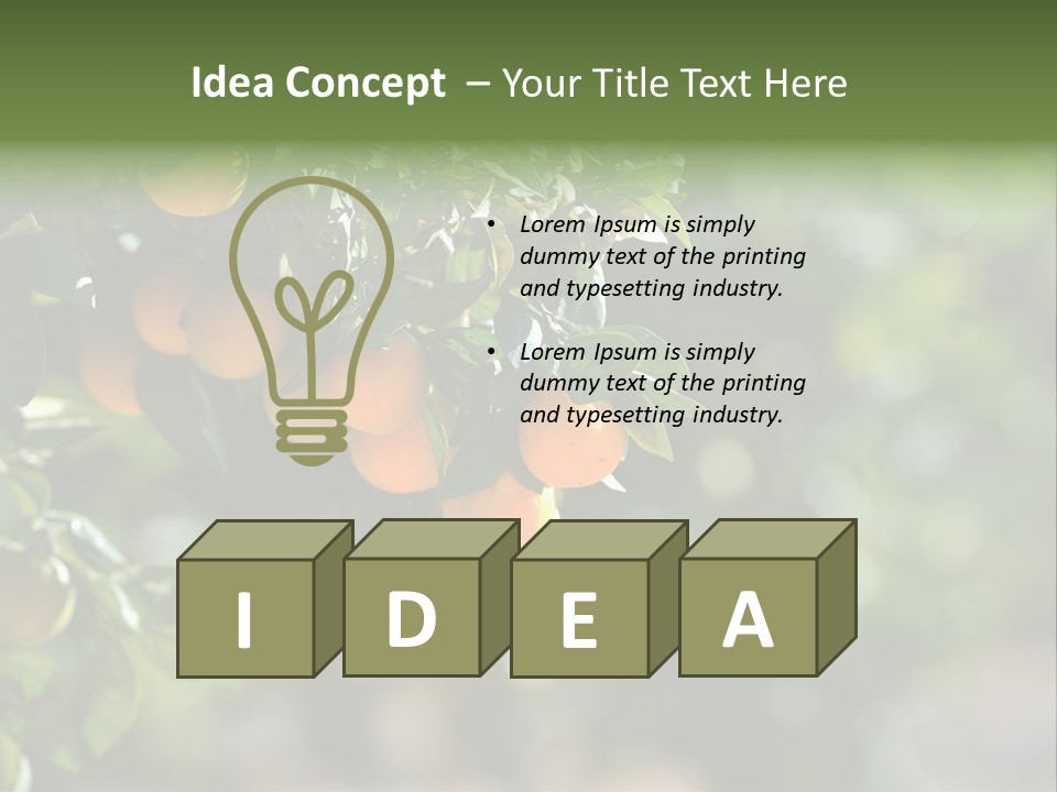 Orange Sweet Leaves PowerPoint Template