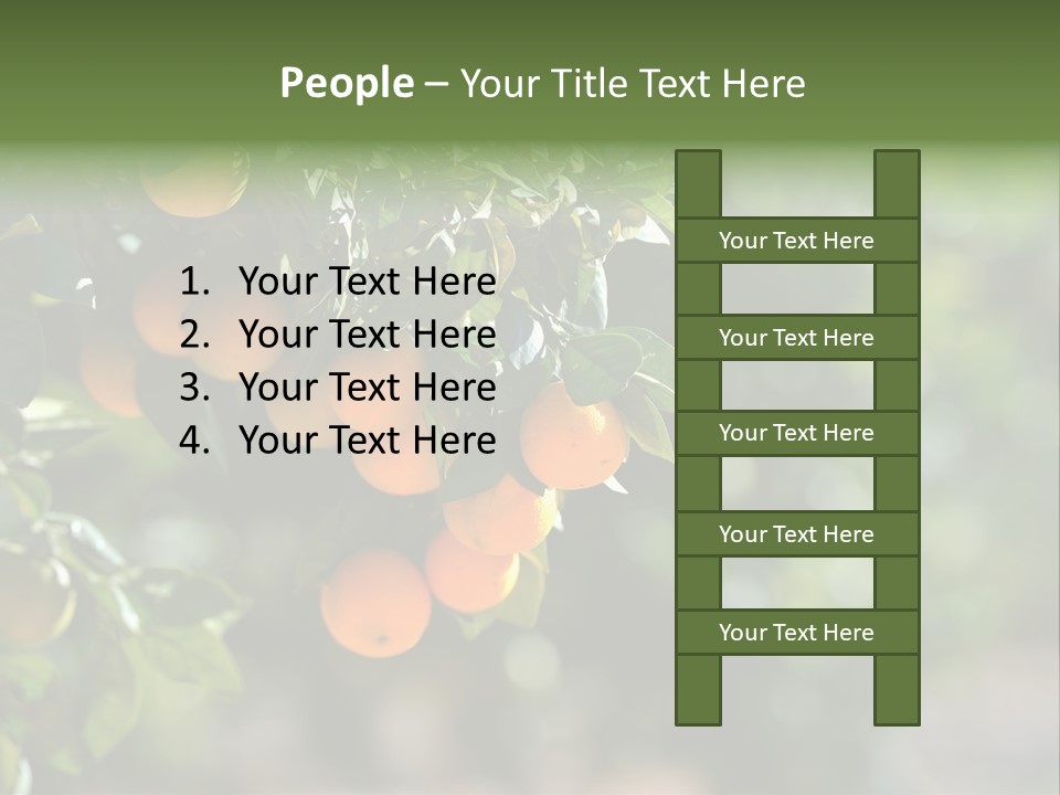 Orange Sweet Leaves PowerPoint Template