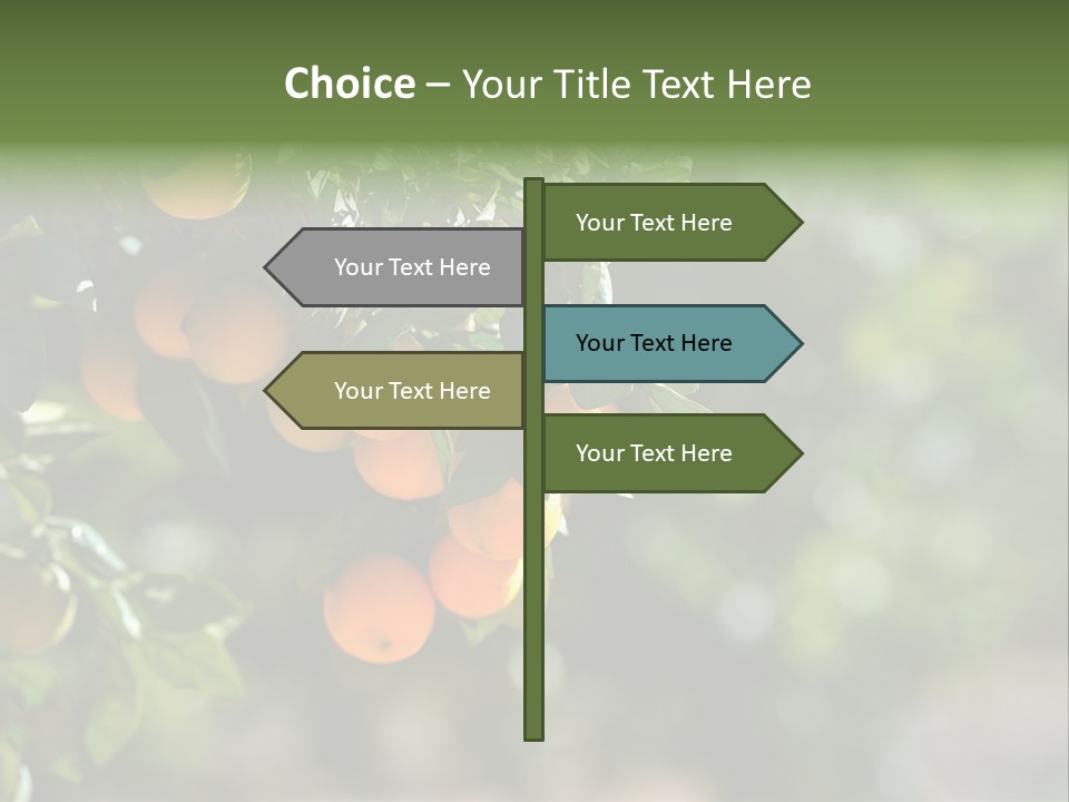 Orange Sweet Leaves PowerPoint Template