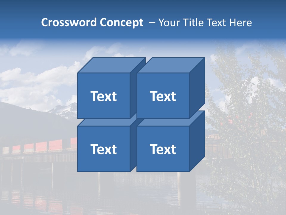 Mountains Shipping Containers PowerPoint Template