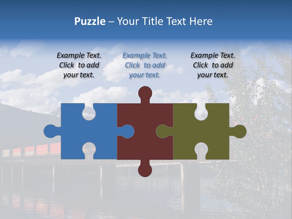 Mountains Shipping Containers PowerPoint Template