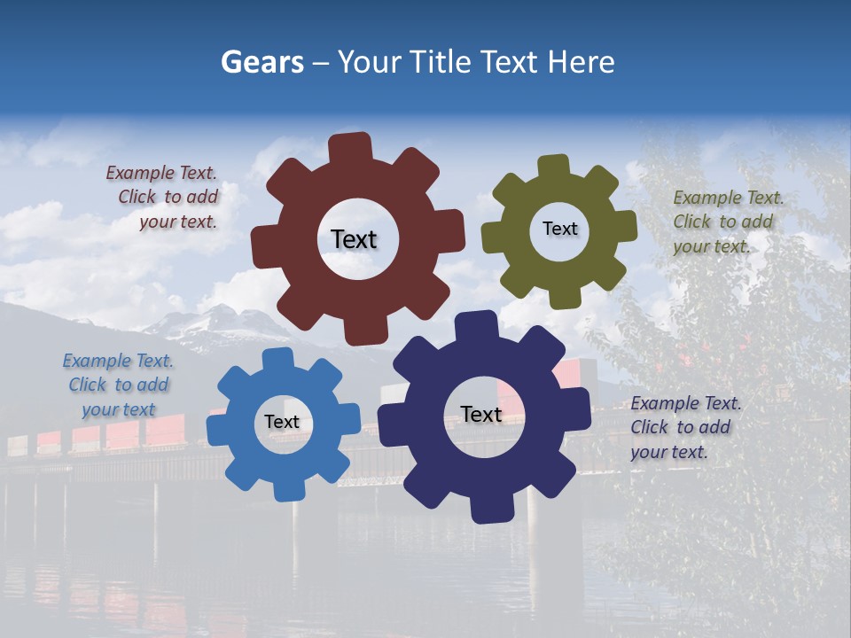 Mountains Shipping Containers PowerPoint Template