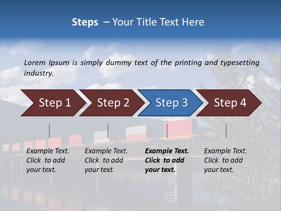 Mountains Shipping Containers PowerPoint Template