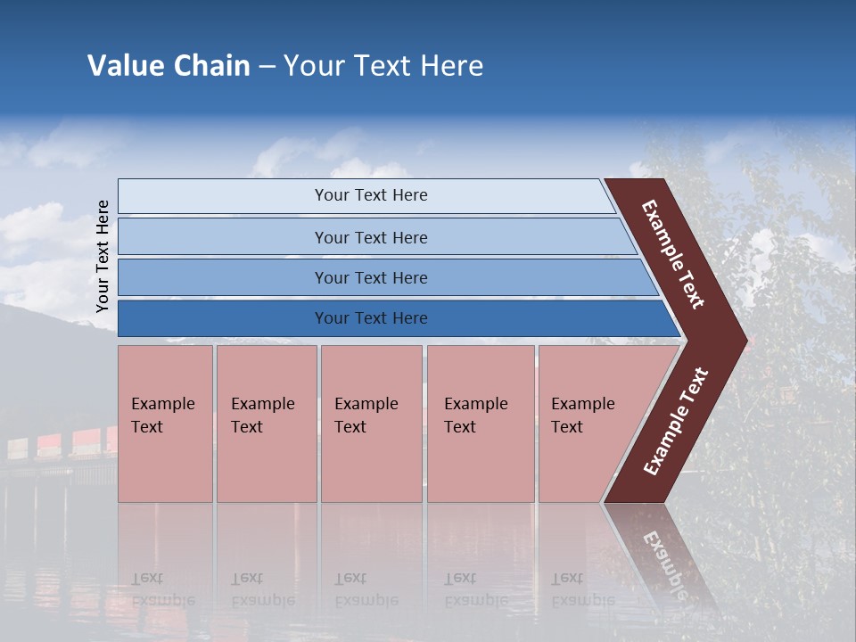 Mountains Shipping Containers PowerPoint Template