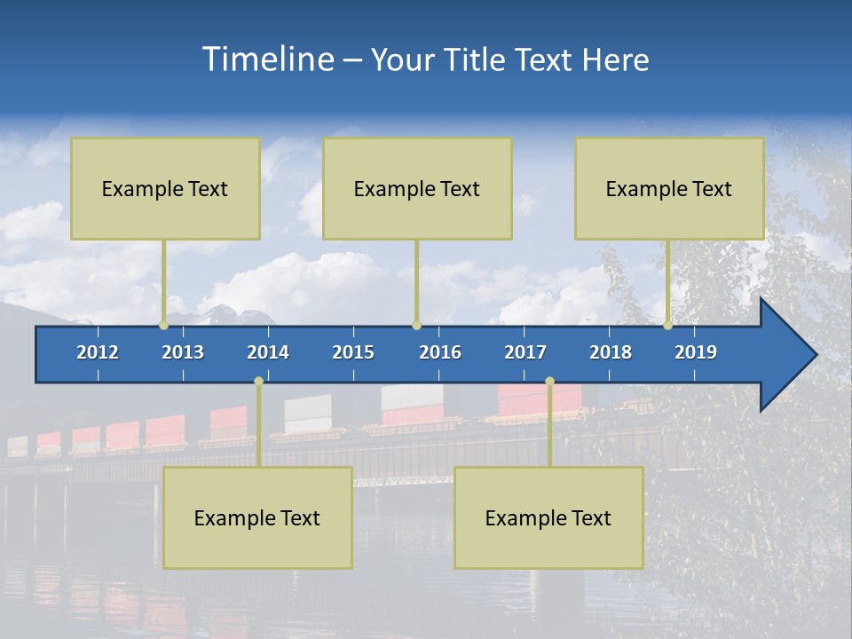 Mountains Shipping Containers PowerPoint Template