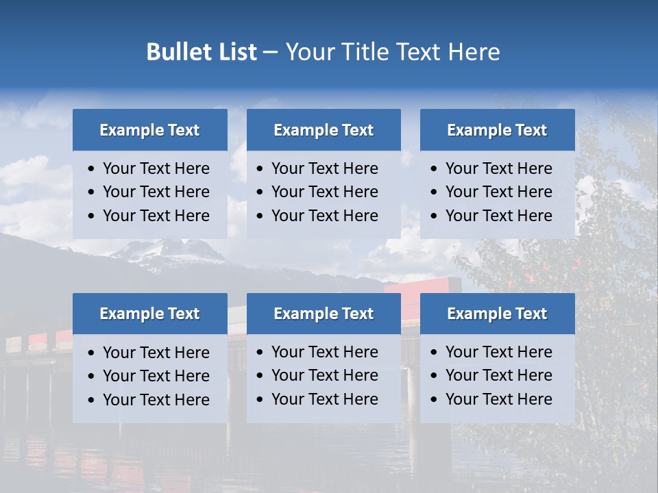 Mountains Shipping Containers PowerPoint Template