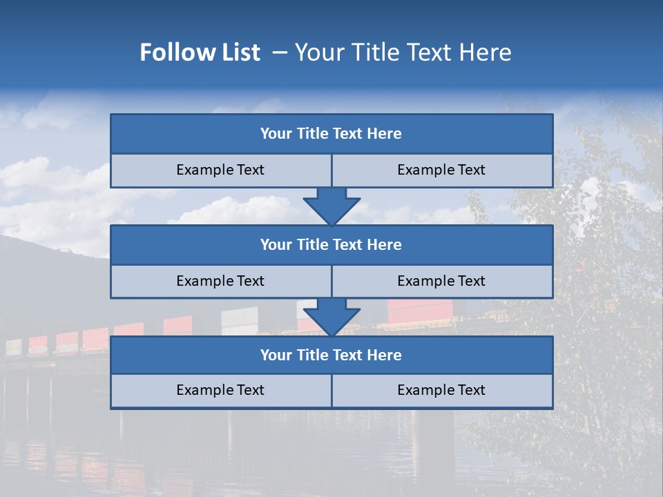Mountains Shipping Containers PowerPoint Template